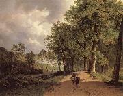 Barend Cornelis Koekkoek View of a Park oil painting reproduction